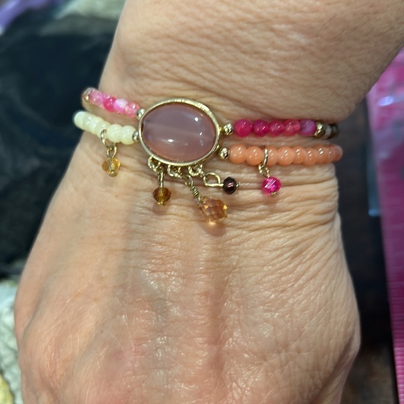 Semi Precious Beads and Crystal Bracelet-Boutique - Picture 5 of 6